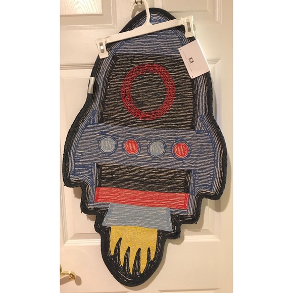 Caro Home Kids Outerspace Rocketship Bath Rug Mat - Picture 3 of 8